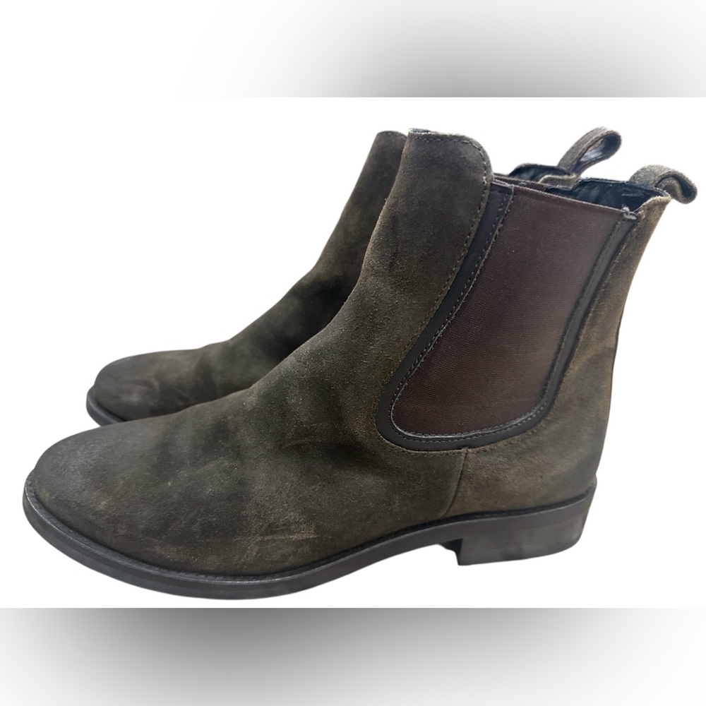 Thursday Boot‎ Co Boots Womens US8 Dark Brown Suede Chelsea Casual Pull On B4 - Picture 2 of 8